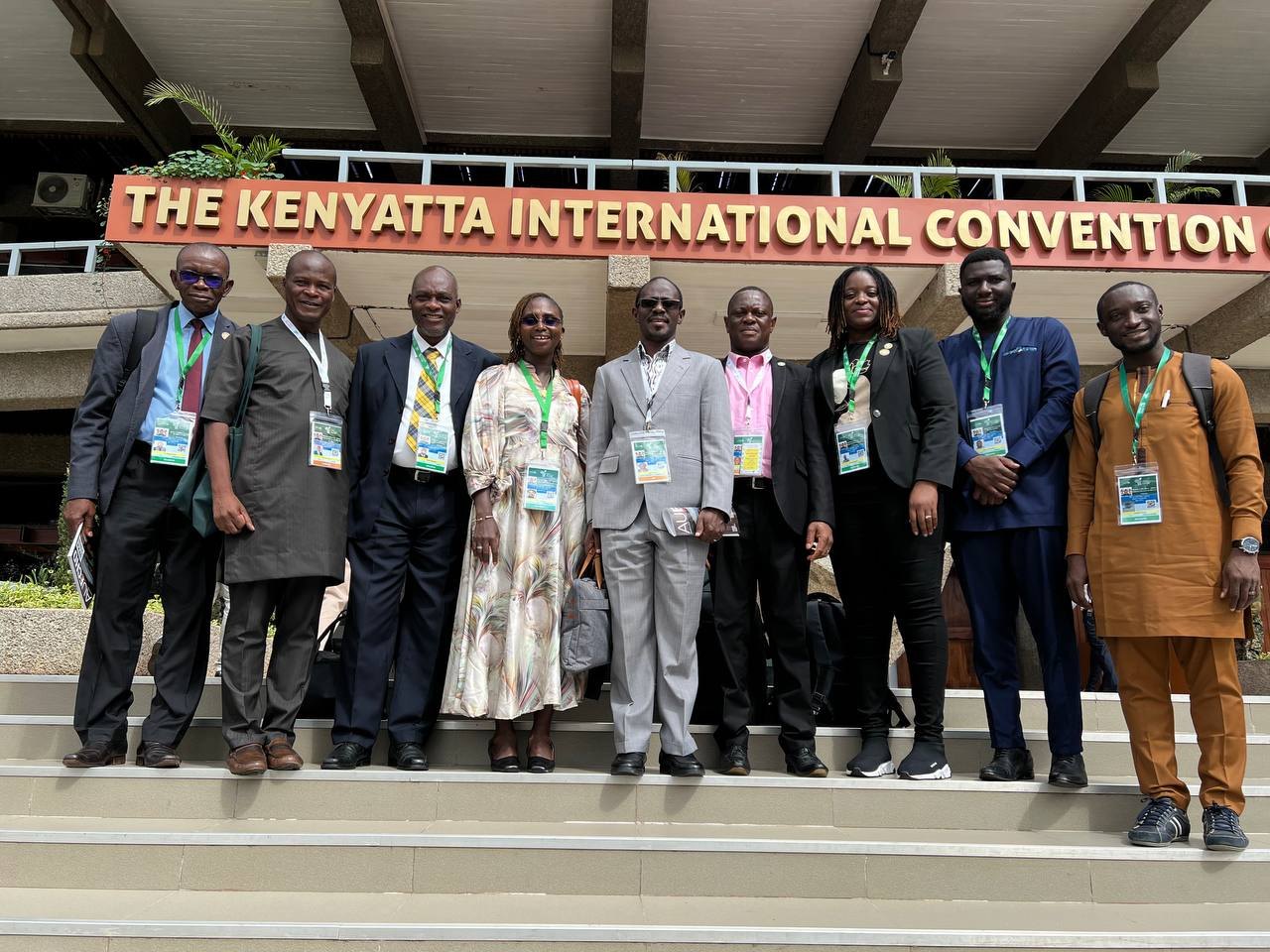 Diyana with a professional delegation at a convention centre